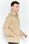 Men Sportswear Fit Long Sleeve Training Hoodies, Beige - 3