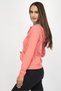 Women Full Zip Hooded Long Sleeve Sweatshirt, Coral - 3