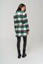 Belted Waist Lined Plaid Patterned Coat GREEN 3927-E - 8