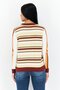 Women Crew Neck Stripe Sweatshirt, Multicolor - 2