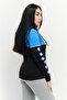 Women Hooded Long Sleeve Full Zip Graphic Print Sweatshirt, Light Blue - 3