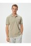 Slim Fit Polo Collar Buttoned Piping T-Shirt - 3