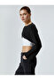 Knitwear Crop Sweater Asymmetrical Cut Long Sleeve Round Neck