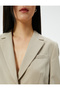 Crop Blazer Jacket Buttoned Stitching Detailed Pocket Modal Mixed - 5