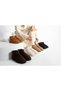 Mely Brown Suede Thick Sole Women's Boots with Fur Inside - 6