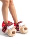 Goldi Women's Waiter Size Animal Slippers Beige 36/41