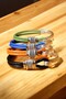 Color Genuine Leather Bracelet with Ancient Zamak Hook Apparatus - 2