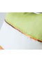 3-Color Throw Pillow Cover Set of 2 (Green Orange White) - 3