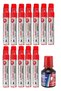 Red 10 mm Cut Tip Marker Permanent Pen 12 Pcs and Red Ink 1 Pcs Sack Parcel Pen