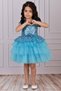 Blue Girl's Tulle Evening Dress Party and Birthday Dress - 3