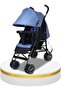 Archer Baby Stroller Collapsible Reclining Seats Detachable Bumper  Storage Basket Blue