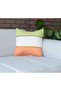 3-Color Throw Pillow Cover Set of 2 (Green Orange White) - 6