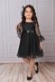 Girls' Dress Black Girls' Buckle Dress Girls' Dress Tulle Lace Dress - 8