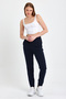 Women's Three Thread Knitted Sweatpants Jogger with Elastic Waist and Legs - 5