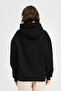 Unisex Black Basic Sweatshirt Hoodie - 3