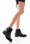 165-204/1 Black Zippered Daily Women's Boots with Buckle Accessories