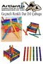 Colorful Snap Tongue Stick Narrow 1 Pack of 150 Notched Serrated Snap Joint Colorful Ice Cream Stick - 6