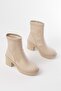 767-3040 Beige Daily Thick Heeled Women's Boots - 3