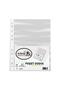 A3 Pocket File Upright 30-Piece Transparent Foy File 1 Pack Office School Desk Side Perforated Pocket File