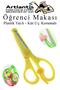 Yellow Student Scissors 1 Piece Plastic Spring-Loaded Blunt Tip-Protected School Scissors Children's Scissors Preschool Nursery a