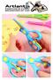 Blue Student Scissors 1 Piece Plastic Spring-Loaded Blunt Tip-Protected School Scissors Children's Scissors Preschool Daycare a - 6