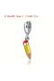 Pencil Shaped Silver Charm - 3