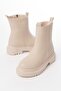 812-2012 Beige Luna Zippered Daily Women's Boots - 4
