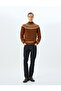 Turtleneck Textured Patterned Winter Knitwear Sweater - 2