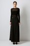 GOLD BUTTON CREPE SKIRT - 3