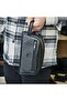 3 Compartment Banded Leather Handbag with Bracelet Holder Shaving Bag Travel Bag - 2