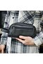 3 Compartment Banded Leather Handbag with Bracelet Holder Shaving Bag Travel Bag - 5