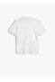 Polo Neck Button Detailed Cotton Short Sleeve Basic T-Shirt - 4