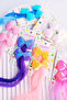 Colorful Artificial Hairpiece Hair with Sequins for Girl - 2 Pcs - 5