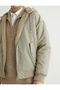 Plush Detachable Hooded Pocket Detail Inside the Jacket - 6