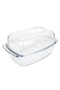 ermisil,Borosilicate Glass,Rectangular Casserole,7L,Suitable for Stove Kind and oven. - 2
