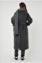 Long Double-Breasted Coat Anthracite - 8