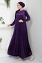 Purple Velvet Dress - Pleat Detail, 2012Efy931-M