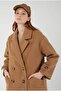 Sleeve Epaulet Detailed Coat Camel - 8
