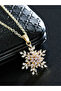 Snowflake Steel Necklace with Stones and Spinning