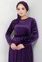 Purple Velvet Dress - Pleat Detail, 2012Efy931-M - 3