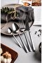 12-Person 48-Piece Diamond Steel Fork Knife Spoon Cake Set Pır4Lü12K48P