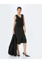Belt Detailed Midi Length Double Breasted Skirt