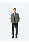 Long Sleeve Cover Pocket Detailed Plaid Tweed Shirt Jacket