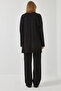Women's Black Basic Pants Top-Down Set 60511002 - 6