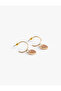 Heart Hoop Earrings Natural Textured Zinc Alloy - 2