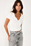 Stone Detailed Polo Neck T-Shirt - 2