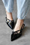 Three Buckle Women's Low Heel Shoes Seeroi Black - 4