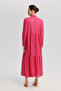 Scalloped Shirt Collar Dress - 5