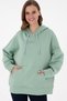 Women's Water Green Hooded Sweatshirt 50292370-Vr048 - 3