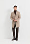 Men's Cream Wool Coat - 3